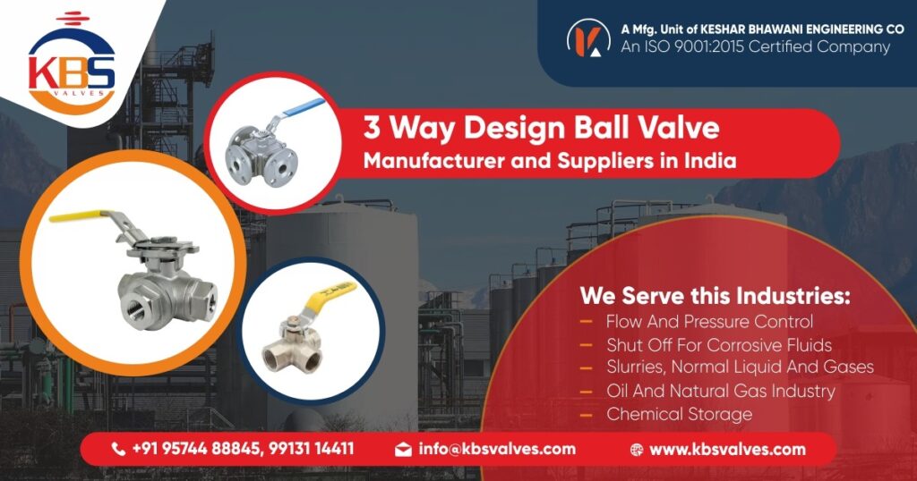 3-Way Design Ball Valves Manufacturer In Ahmedabad