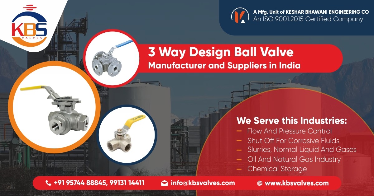 3-Way Design Ball Valves Manufacturer In Ahmedabad