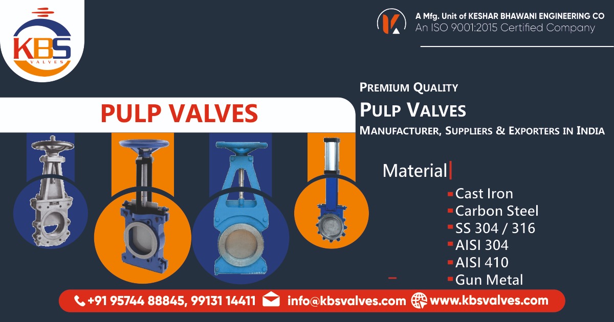 pulp valves manufacturer, suppliers & exporters in india