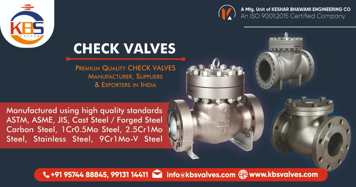 Check Valve Manufacturer, Exporter & Suppliers in India