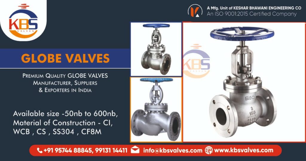 Globe Valve Manufacturer, Suppliers & Exporter in India