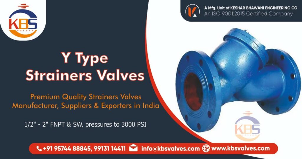 Y Type Strainers Valves Manufacturer, Exporters & Suppliers in India