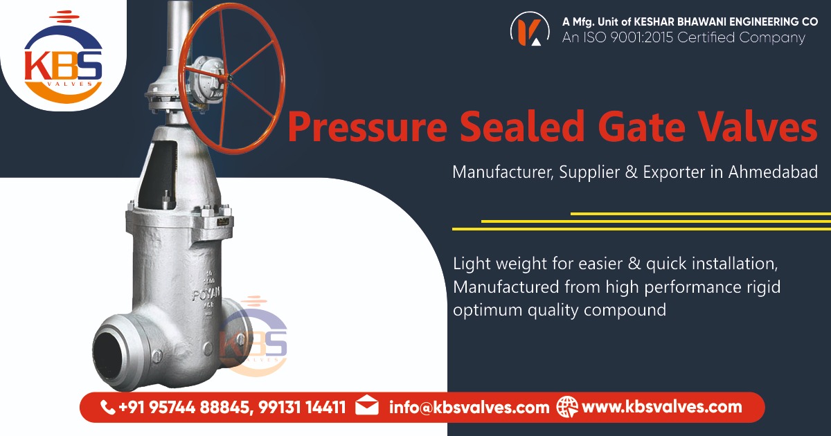 Pressure Sealed Gate Valves Manufacturer, Suppliers & Exporters in India