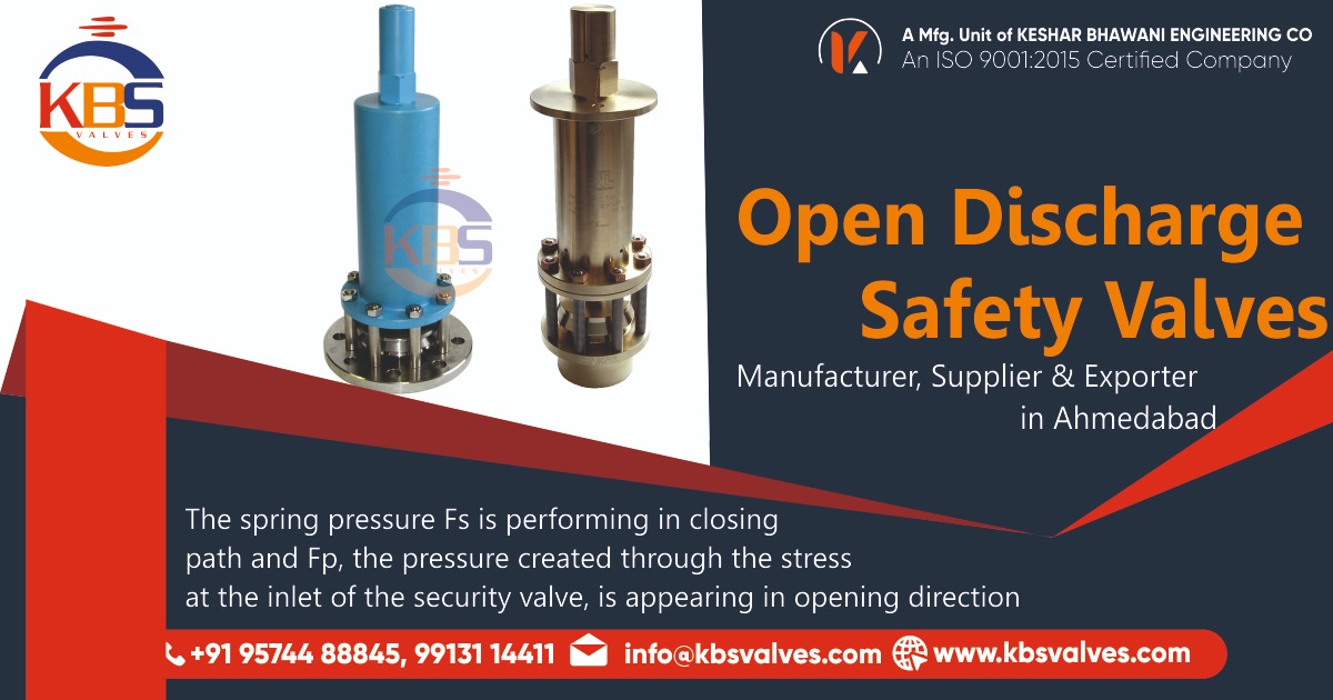 Open Discharge Safety Valves Manufacturer, Suppliers & Exporters in India