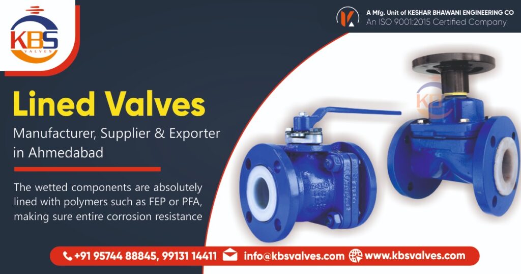 Lined Valves Exporter in India