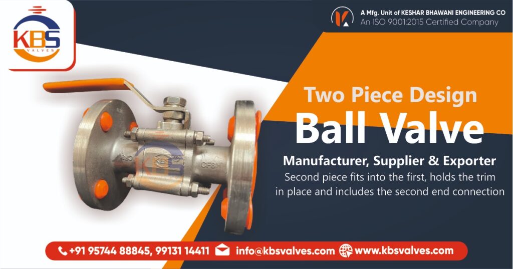 Two-Piece Design Ball Valves Manufacturer in Ahmedabad, Gujarat, India