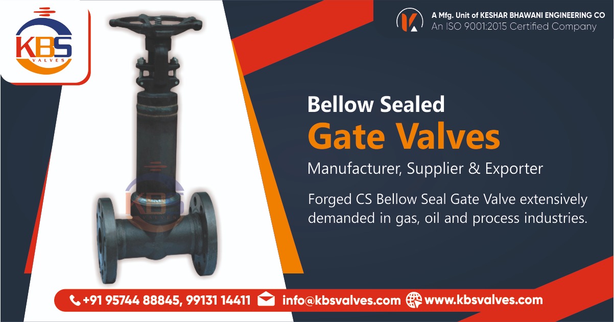 Bellow Sealed Gate Valves Manufacturer in Ahmedabad, Gujarat, India