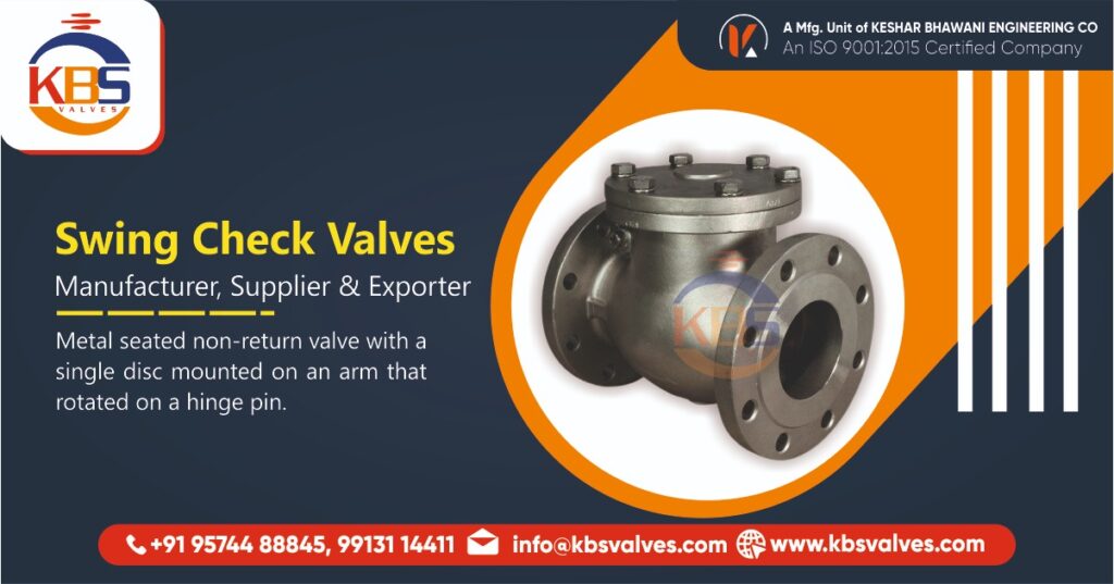 Swing Check Valves Manufacturer in Ahmedabad, Gujarat, India