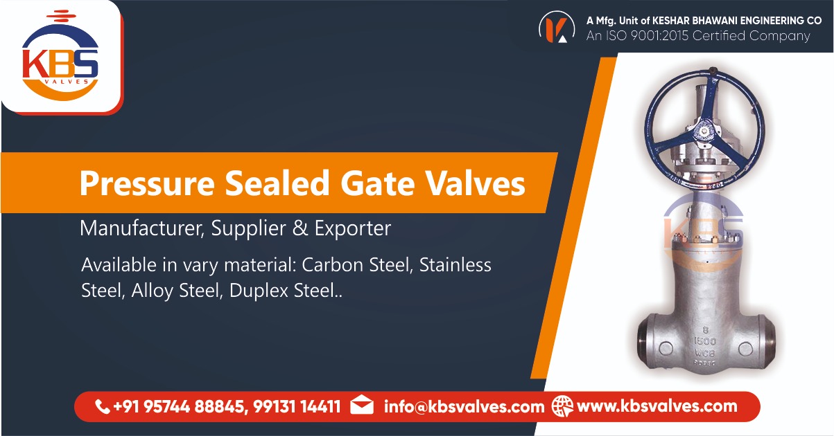 Pressure Sealed Gate Valves Manufacturer in Ahmedabad, Gujarat, India