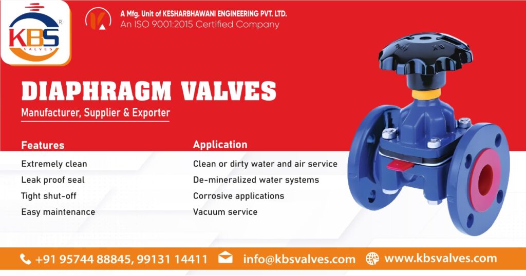 Supplier of Diaphragm Valve in India
