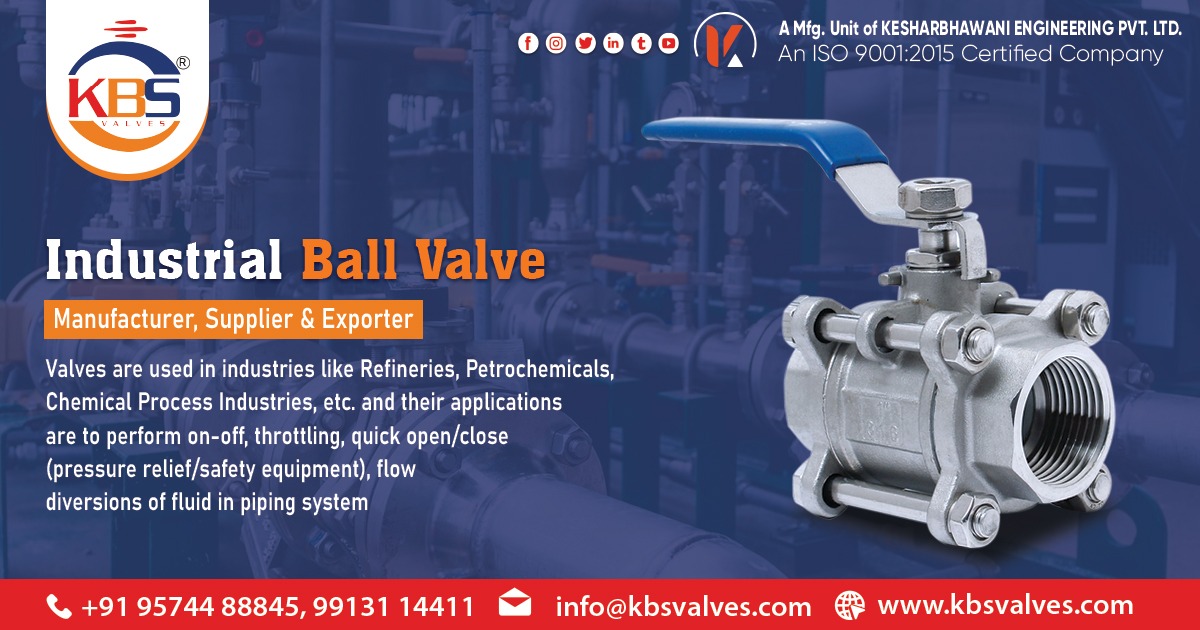 Supplier of Industrial Ball Valve in Dahej