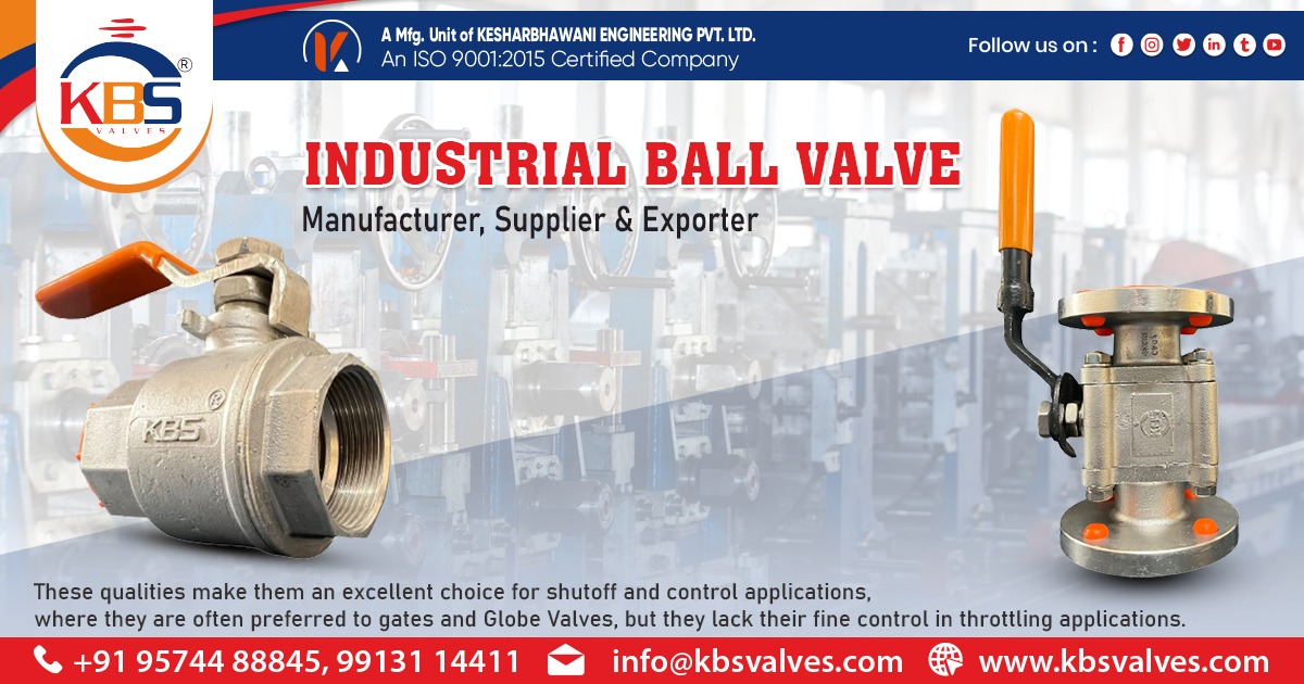 Supplier of Industrial Ball Valve in Rajasthan