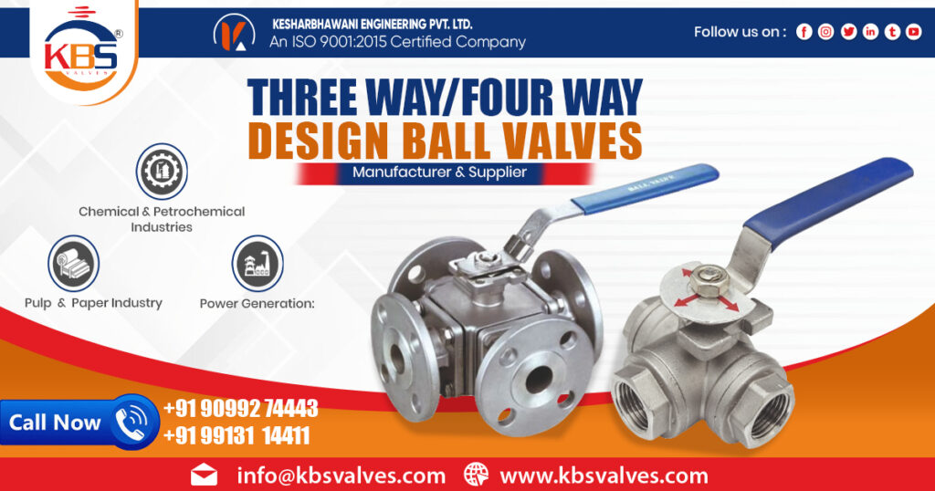 Three Way and Four Way Design Ball Valve in Telangana