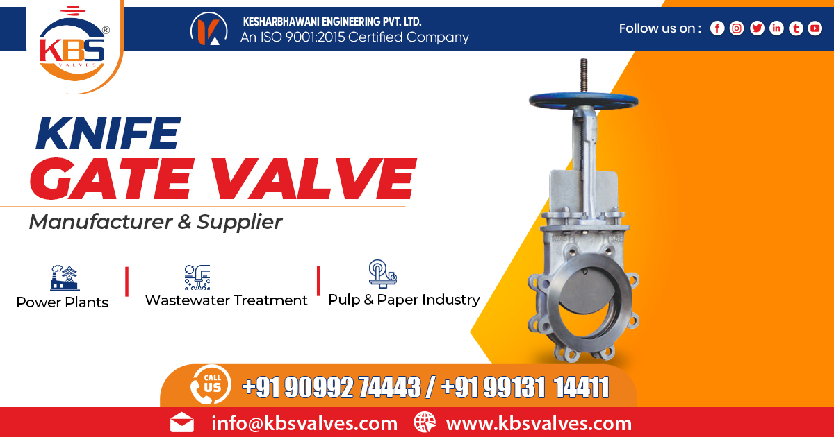 Supplier of Knife Gate Valve in Tamil Nadu.