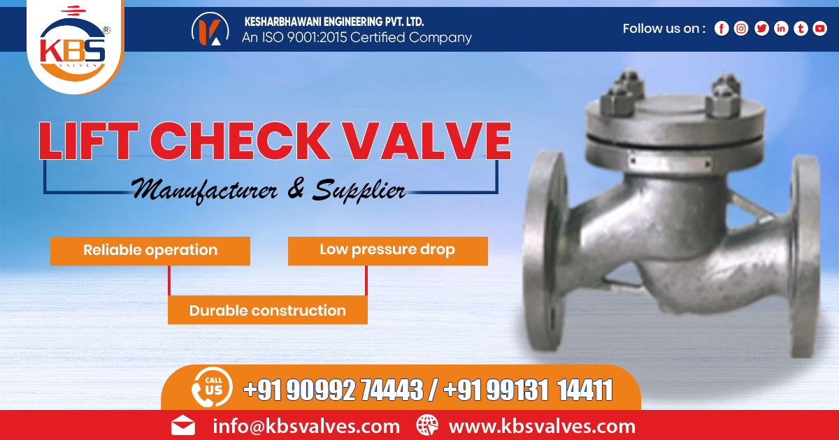 Supplier of Lift Check Valve in Maharashtra