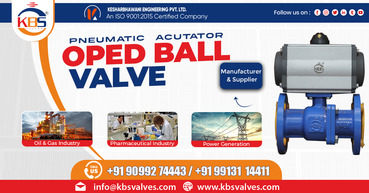 Pneumatic Actuator Open Ball Valve in Madhya Pradesh