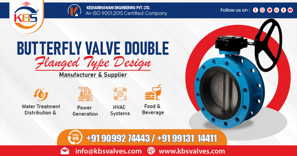 Supplier of Double Flanged Butterfly Valve in Gujarat