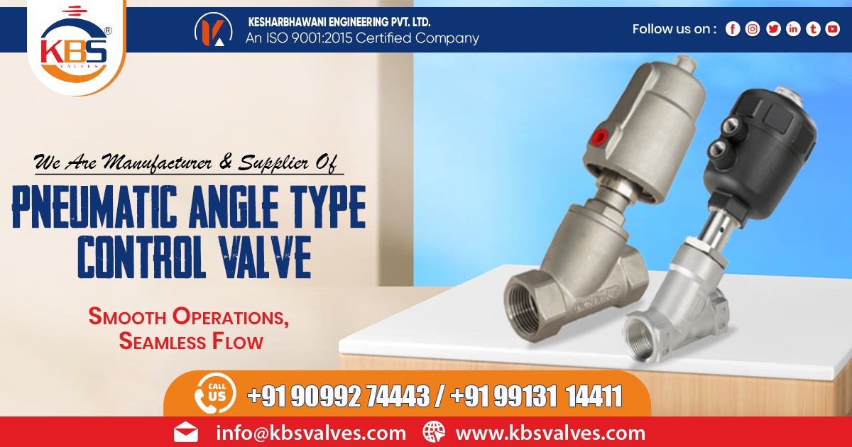 Pneumatic Angle Type Control Valve in Maharashtra