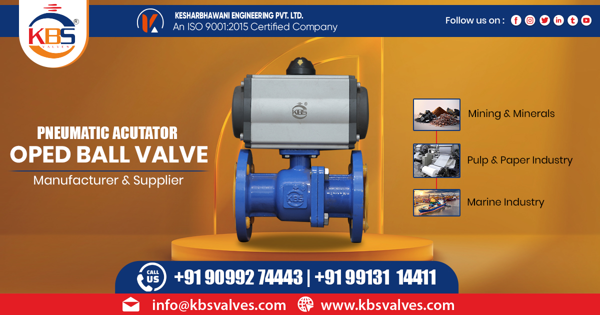 Pneumatic Actuator Open Ball Valve in Uttar Pradesh