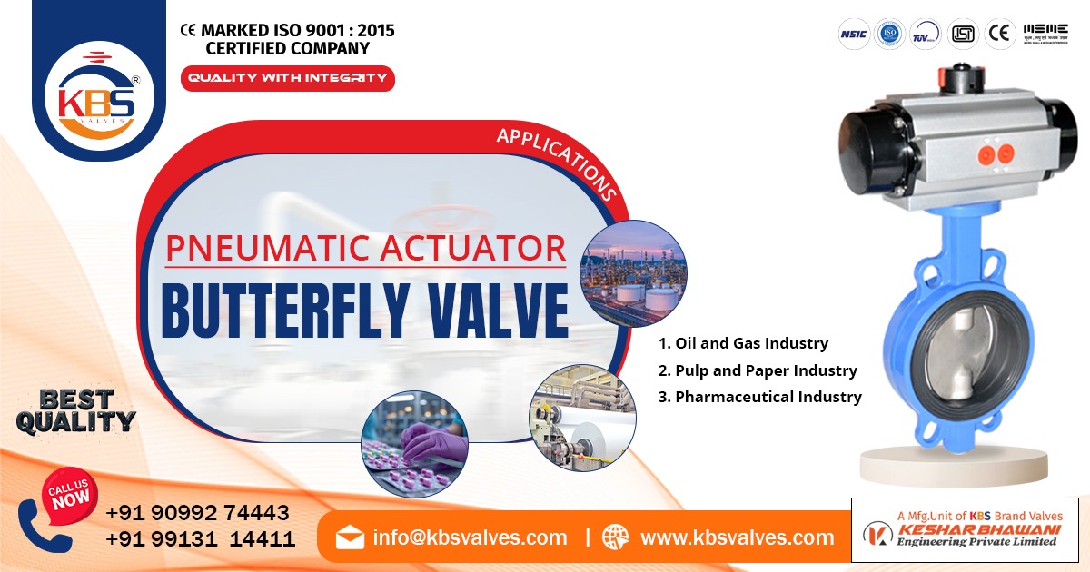 Pneumatic Actuator Butterfly Valve in UAE