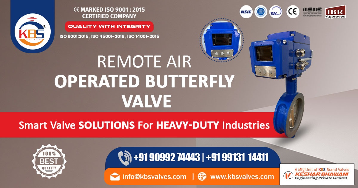 Remote Air Operated Butterfly Valve in Europe