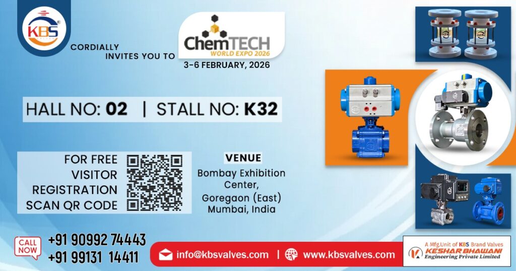 KBS Valves participate in the ChemTECH World Expo 2026.