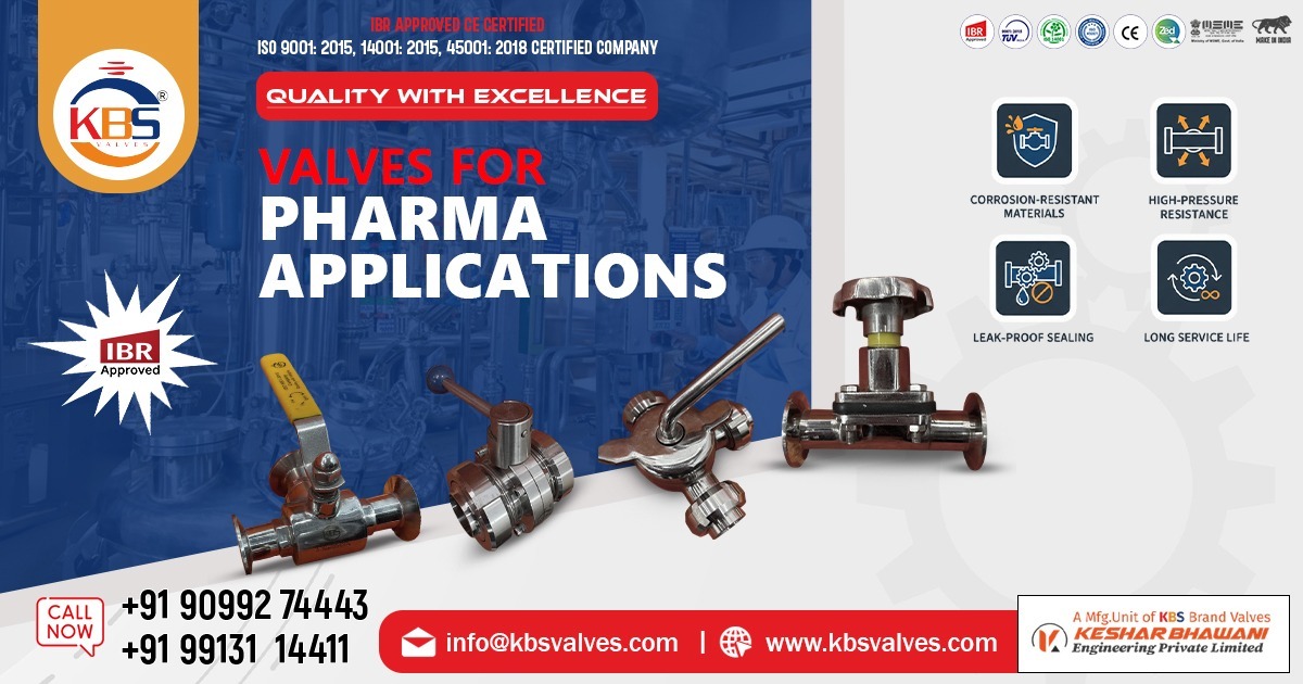 Butterfly and Ball Valve for Pharma Application in Goa