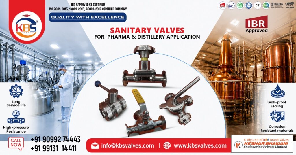 Sanitary Valves for Pharmaceutical and Distillery Industry in India