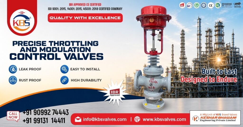 Precise Throttling and Modulation Control Valves Supplier in India