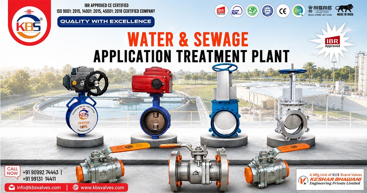 Industrial Valve for Water and Sewage Treatment Plant in Hyderabad